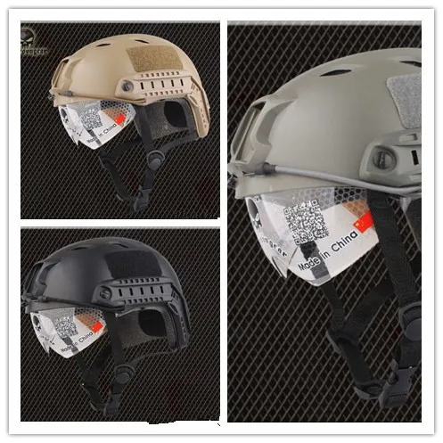 ЭМЕРСОН Быстрый страйкбольный шлем с защитным Goggle Base Jump BJ ТИП Black EM8818 FG/BK/DE|airsoft