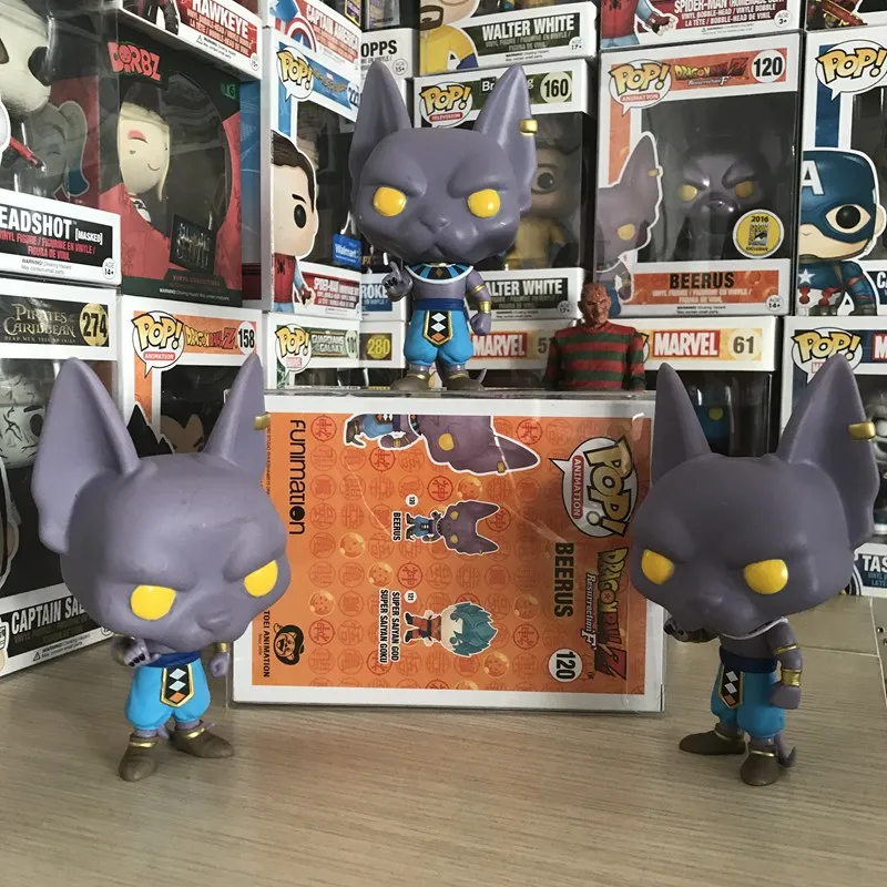 Оригинальная неидеальная Funko Pop Amine Dragon Ball Super-Beerus свободная игрушка фигурка Коллекционная модель игрушка дешевая цена без коробки