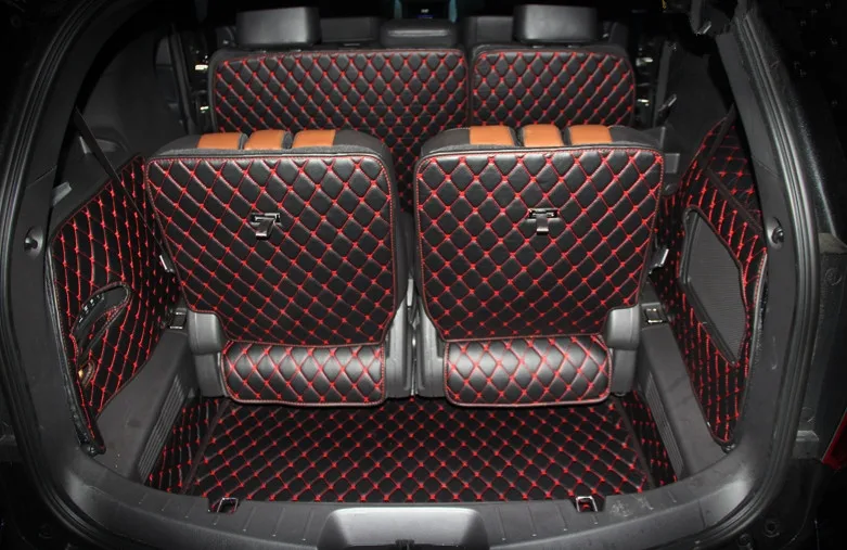 Good! Full set trunk mats for Ford Explorer 7seats 2017 2011 durable