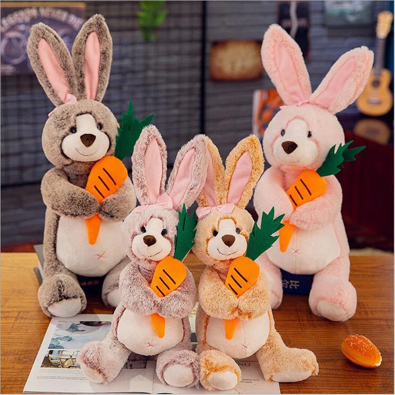 

New Creative Holding Radish Rabbit Plush Toys Stuffed Animal Plush Doll Toy Children Toys Girls Birthday Gift