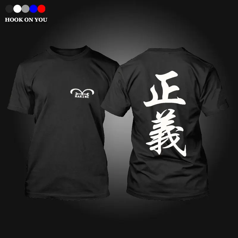 

2019 New Arrival Summer One Piece Men T-Shirt Anime T Shirt Funny Print Justice Tops 100% Cotton O-Neck Tee Shirt Cool Clothes
