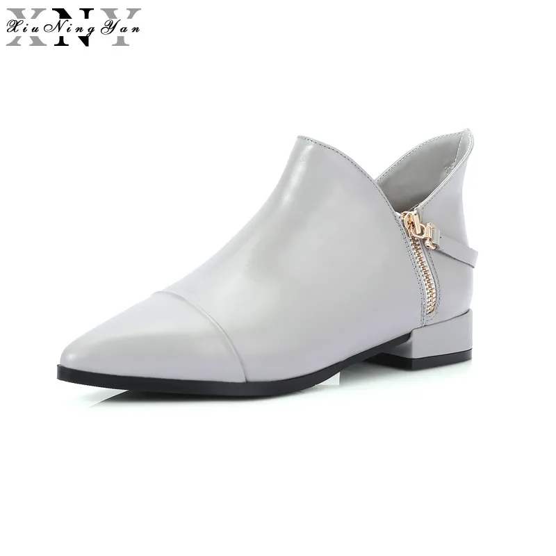 

XiuNingYan High Quality Ankle Boot Suede Genuine Leather Women's Boots Double Zip Short Plush Autumn Winter Boots Girls Shoes