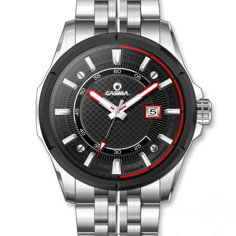 2016 CASIMA watch men stainless steel quartz watch outdoor sports fashion Wrist watches waterproof 100m men