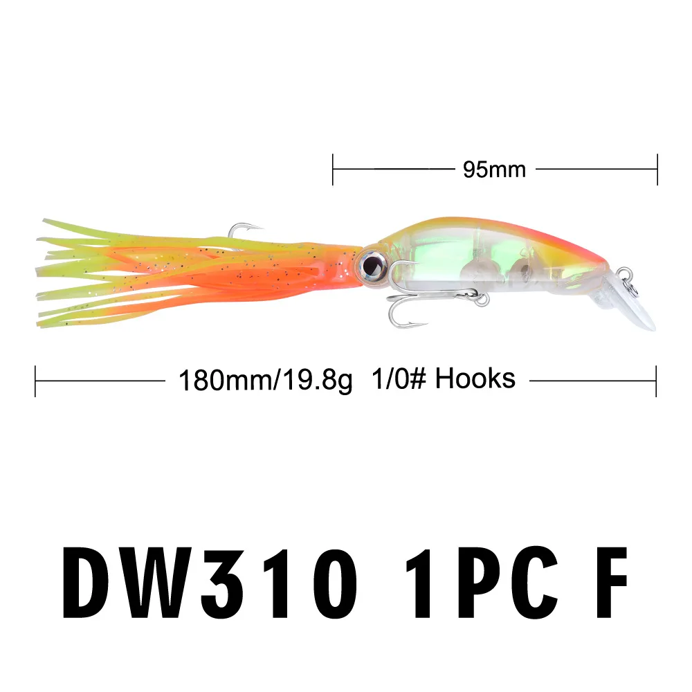 1 шт. 9,5 см/22 г рыболовная прикормка искусственные приманки жесткие кальмары юбки для женщин осьминог троллинг приманки с крючком наряд рыболовные снасти