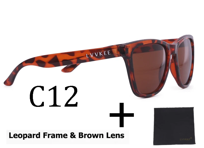 LVVKEE модные брендовые Дизайнерские мужские Солнцезащитные очки женские цветные линзы фирменный логотип с оригинальной упаковкой uv400 Солнцезащитные очки - Цвет линз: C12  no box