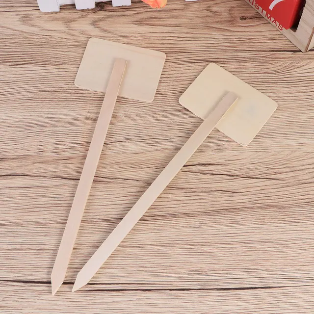 Winomo 10 db Tartós Mini Fa Palatábla Kreatív Táblák Kerti Virágok És Növények Címkék Ház Dekorációk Edény Dekoráció - Image 5