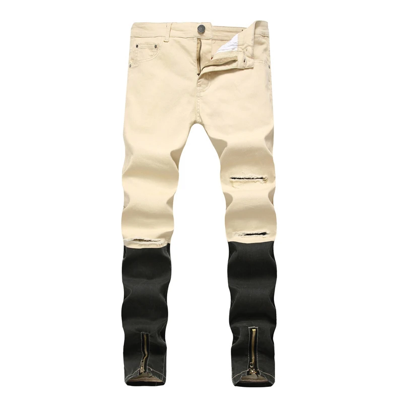 khaki stretch jeans