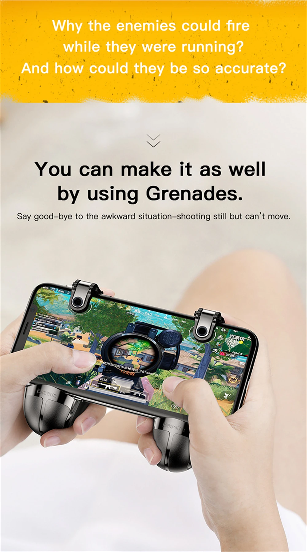 Good Joysticks Joypad For PUBG Mobile Game Trigger Fire Button Gamepad For iPhone Xiaomi Android Phone L1R1 Shooter Controller