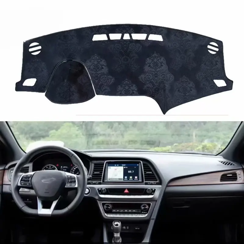 For Hyundai Sonata 2015 2016 2017 2018 2019 Flannel Dashmats Dashboard