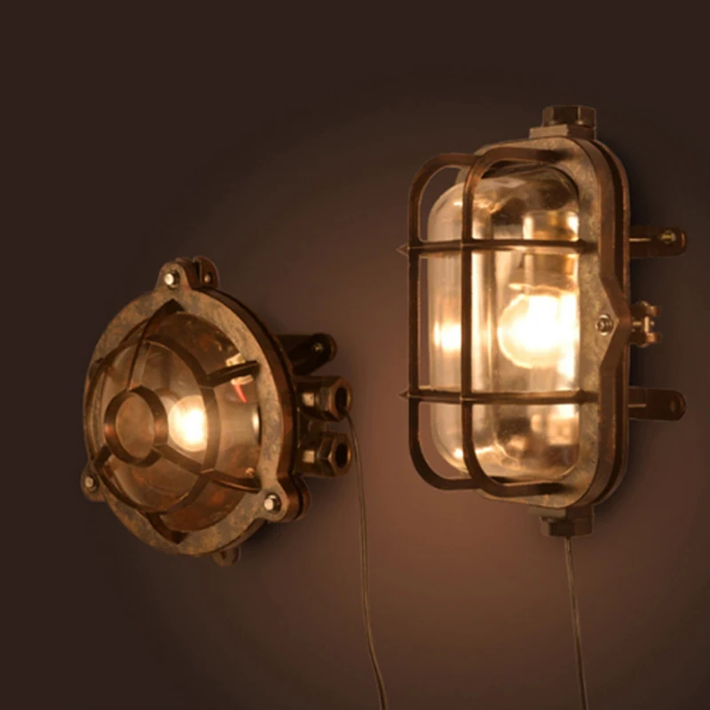 American Retro Industrial Creative Wall Lamp Loft Personality Bar Decoration Waterproof Explosion-proof Outdoor E27 Lighting | Лампы и