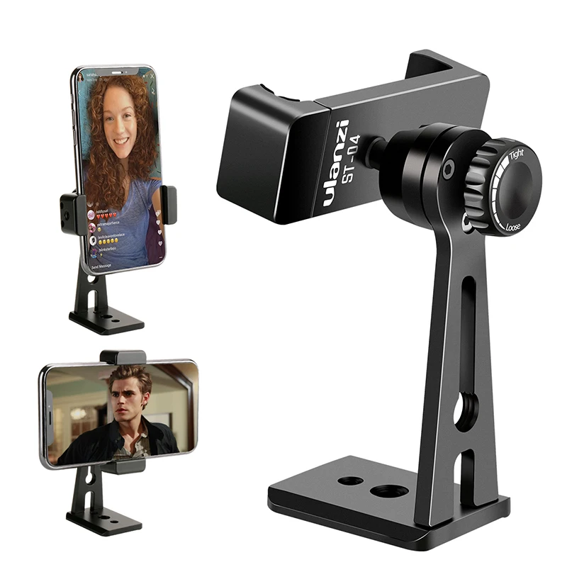 Aluminum Smartphone Tripod Mount Adapter Vertical Video Bracket Cell
