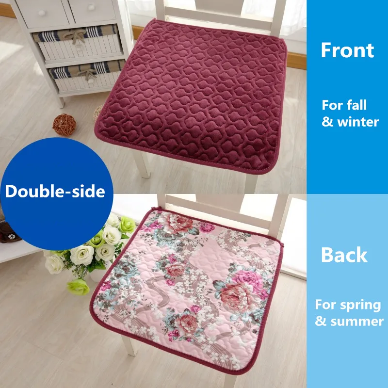 

Double-sided 4 Seasons Office Chair Seat Cushions Home Decor Sofa Throw Pillow 3 Sizes Buttocks Chair Cushion Almofadas Cojines