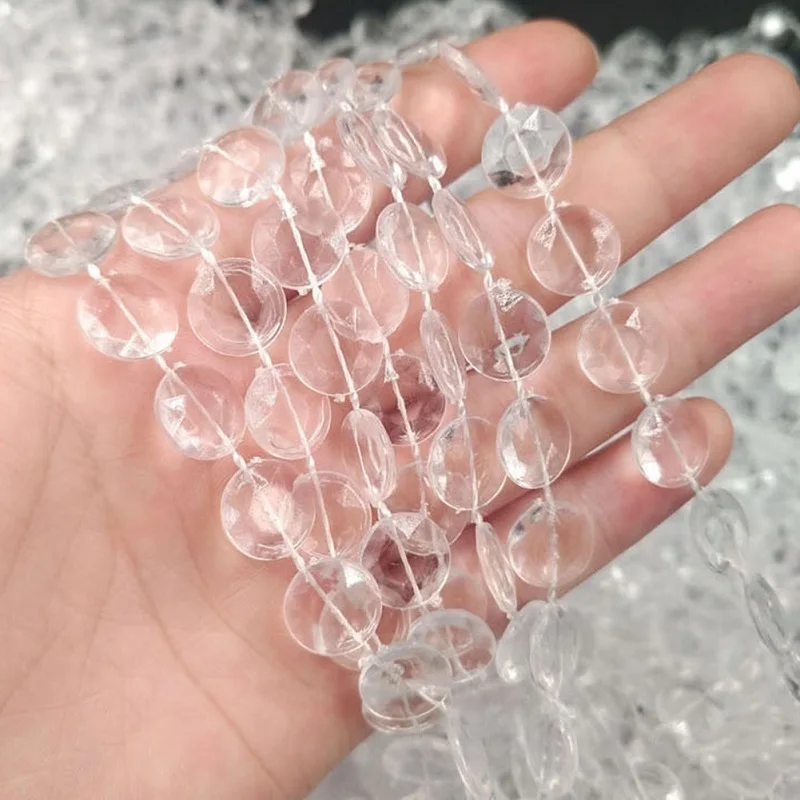 

Rhinestone String Crystal Bead Curtain Wedding Decoration Accessories Home Garden DIY Bedroom Curtain 10 m/32.81 ft