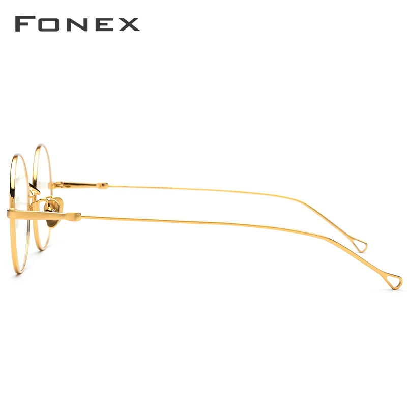 US $42.84 Fonex Pure Titanium Glasses Frame Men Vintage Retro Round Myopia Optical Prescription Eyeglasses Women Thailand Eyewear 870