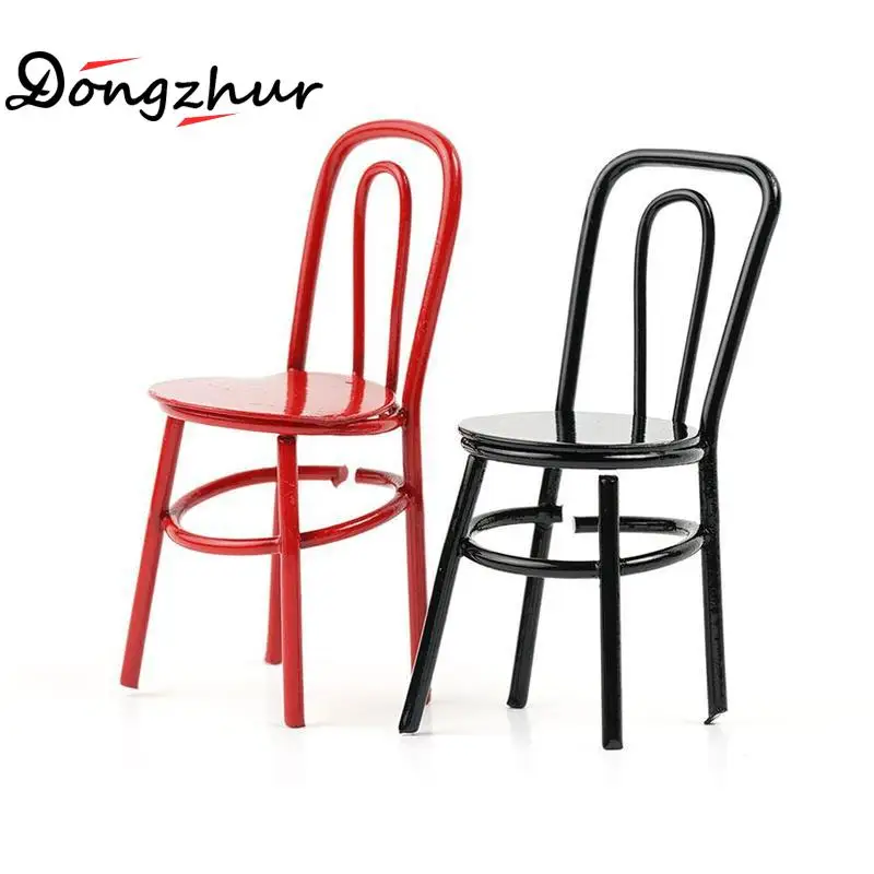 Dongzhur 1pcs 20mm*22mm*53mm Alloy Miniature Chair for 1:12 Dolls House Miniature Accessories Classic Kids Toy Black Red WWP9279 Dongzhur 1pcs 20mm*22mm*53mm Alloy Miniature Chair for 1:12 Dolls House Miniature Accessories Classic Kids Toy Black Red WWP9279