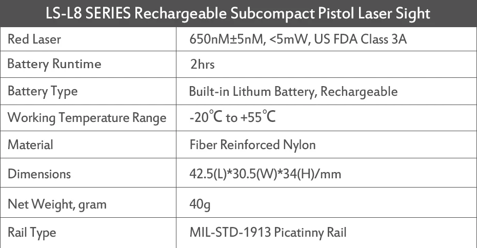 Прямая FDA 650nm тактический мини пистолет Регулируемый Красный лазерный прицел для охоты Для Пистолетов glock beretta