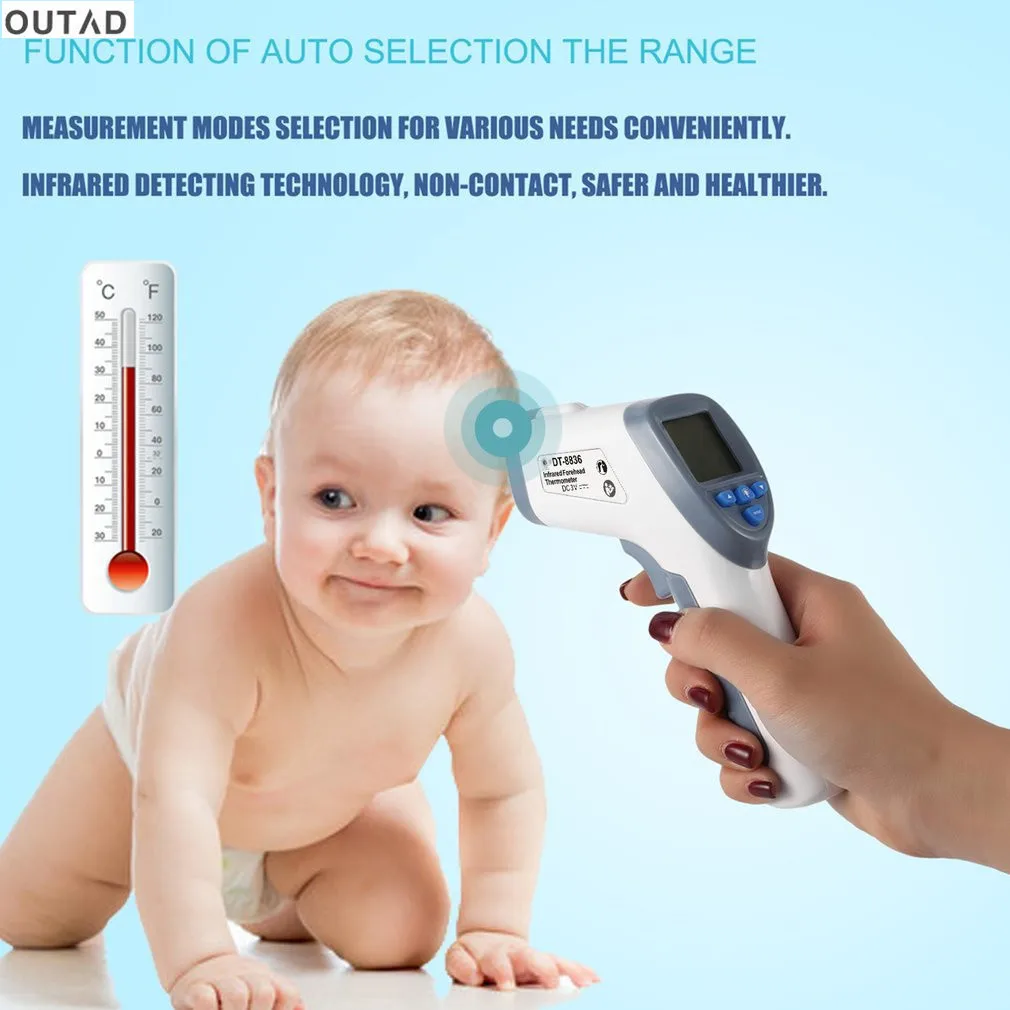 Детский лоб цифровой термометр инфракрасный ребенок взрослый голова Бесконтактный инфракрасный термометр с ЖК-подсветкой уход за здоровьем ребенка