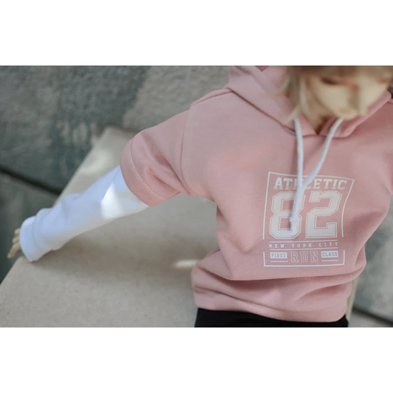 

BJD Pink Hoody Outfits Top Sports Clothing Casual For 1/4 1/3 SD17 70cm 17" 24" Tall MSD SD DK DZ AOD DD Doll HEDUOEP