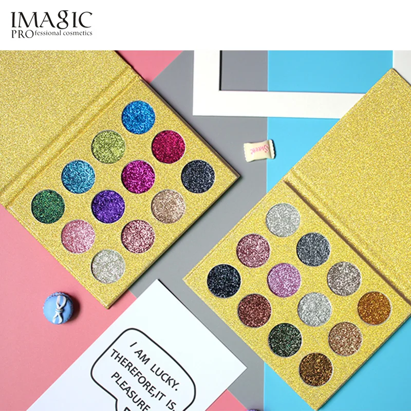IMAGIC блестящая палитра теней для век 12 цветов|glitter palette|magnet palettecosmetics eyeshadow |