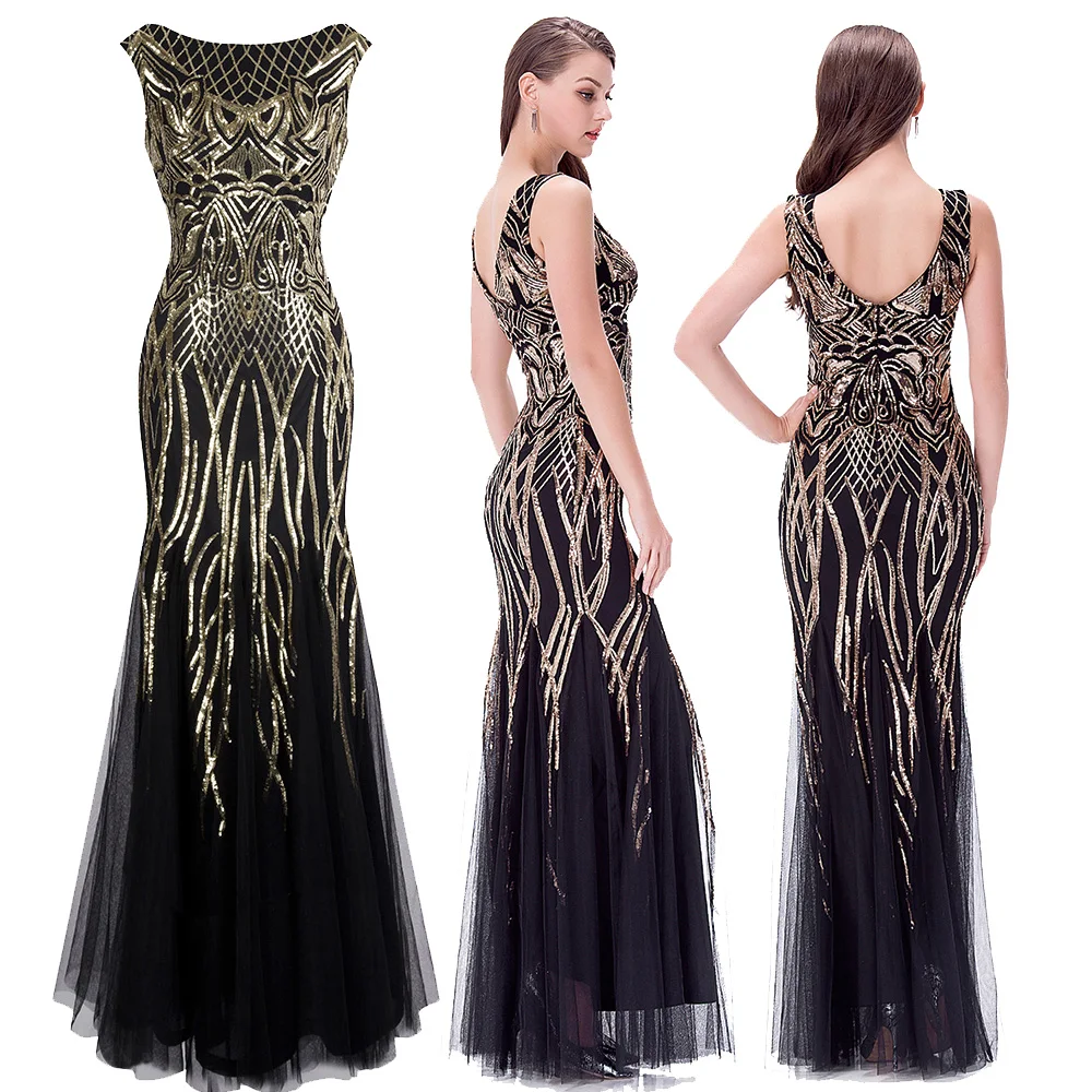 Embroidered Sequin Drag Queen Evening Dress Queerks™