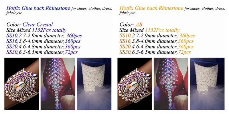 crystal ab nails rhinestone 800