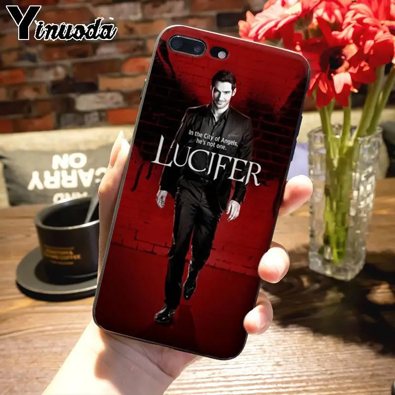 Чехол для телефона Yinuoda lucifer модный тонкий черный чехол с постером серии tv iPhone 7plus