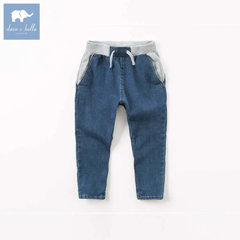 

DBK8129 dave bella autumn kids girls boys 5Y-13Y jeans children full length pants baby high quality trousers