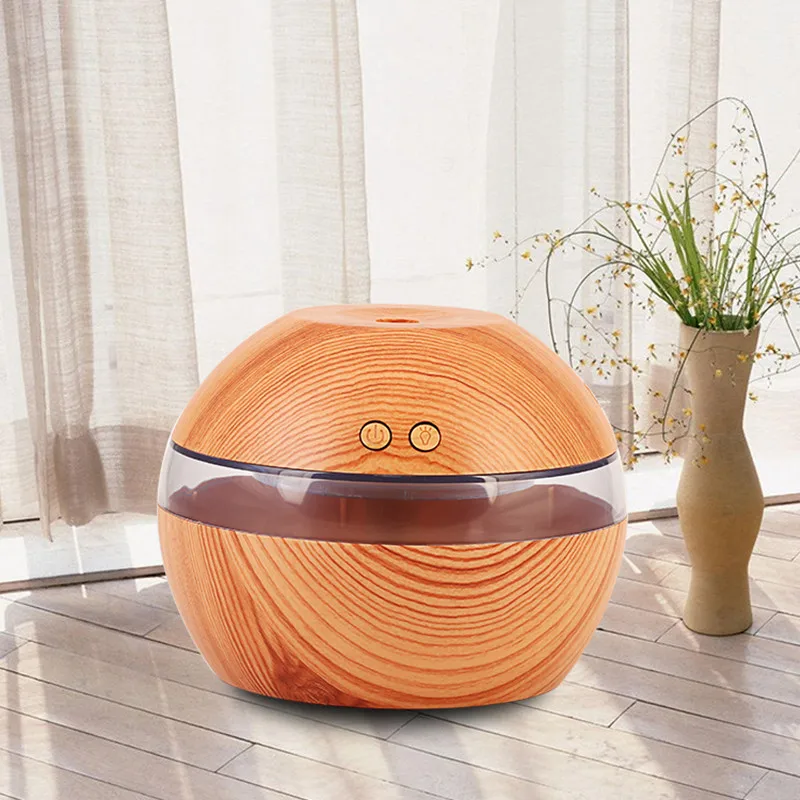

Aroma Essential Oil Diffuser Ultrasonic Air Humidifier with Wood Grain 7 Color Changing LED Lights for Office Home