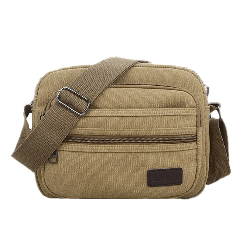 

New men's canvas bag shoulder bag fashion high quality casual canvas men handbag business outdoor Messenger bag