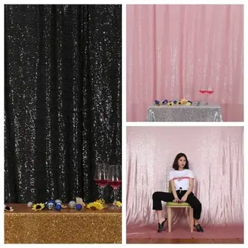

Express free Shiny Sequin Wedding Curtain 3 Ft by 7 Ft Backdrop Sequin, Elegant Shiny Sequins For Special Event, Party,Wedding