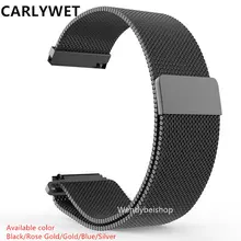 16 18 20 22 23mm Argent Noir Or Rose Or Bleu maille Milanese Boucle En Acier Bracelet Montre-Bracelet de Courroie De Bande Magnétique Fermeture