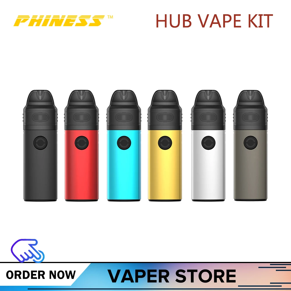 Оригинальный Phiness HUB набор с Bulit в 950 мА/ч, Батарея Box Mod Vape электронная сигарета 3,5 мл картридж Pod VS Smok Mico комплект