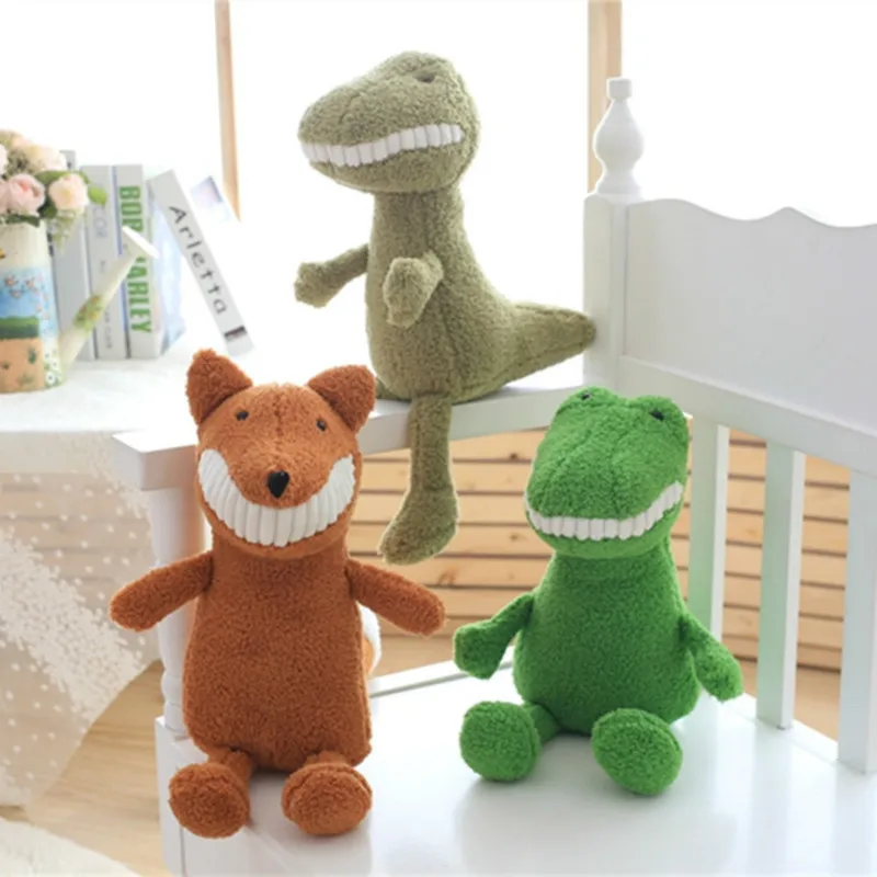 

2019 Cute Stuffed Animals Funny Smile Big Tooth Animal Dolls Children Gift Doll Machine Plush Toy Doll Holiday Gifts for Kids