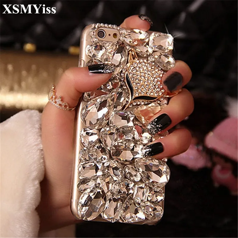 LaMaDiaa-Bling-Fox-Crystal-Rhinestone-Diamond-Case-For-Iphone-X-4S-5S-6S-7-8-For (3)
