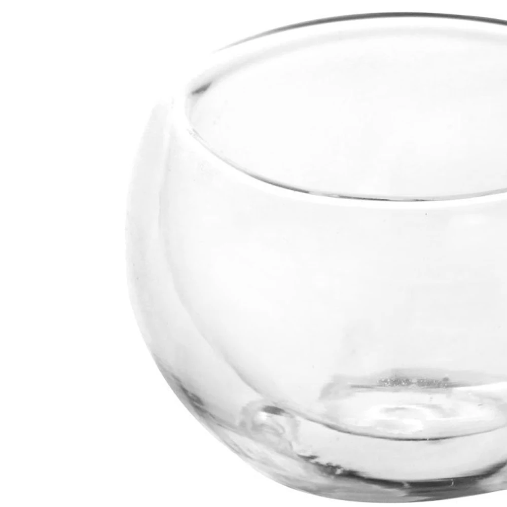 Термостойкая Стеклянная чаша для чая ручной работы с двойными стенками(прозрачная, 50 мл