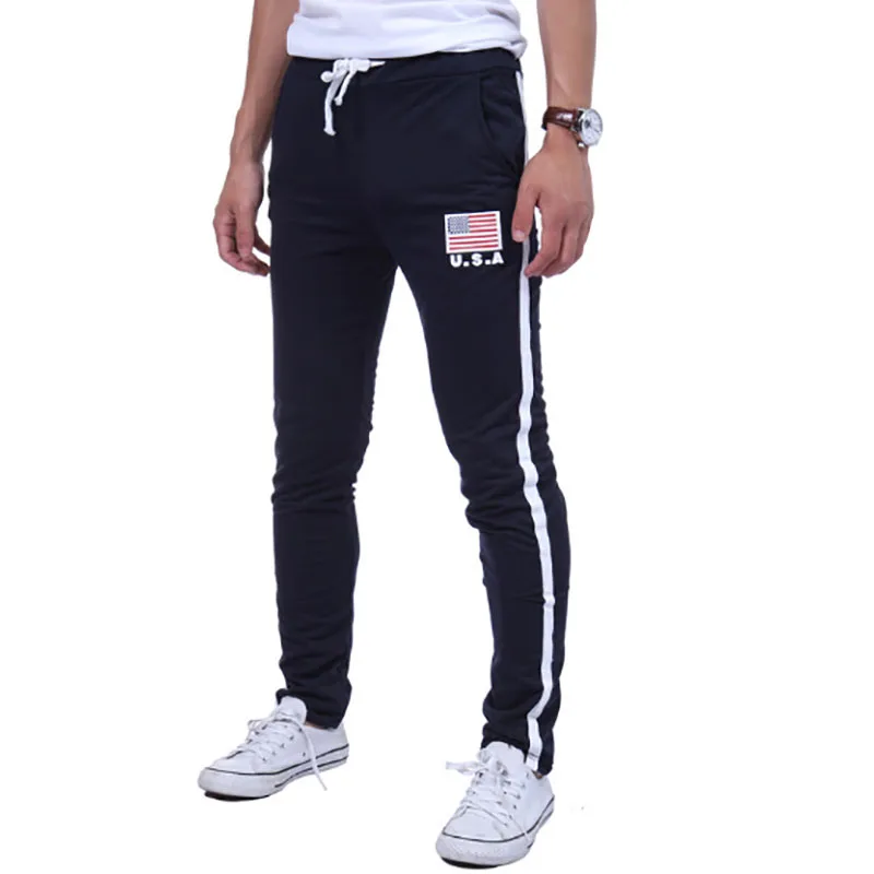 

New Hot Men's Trousers American Flag Print Design Casual Pants