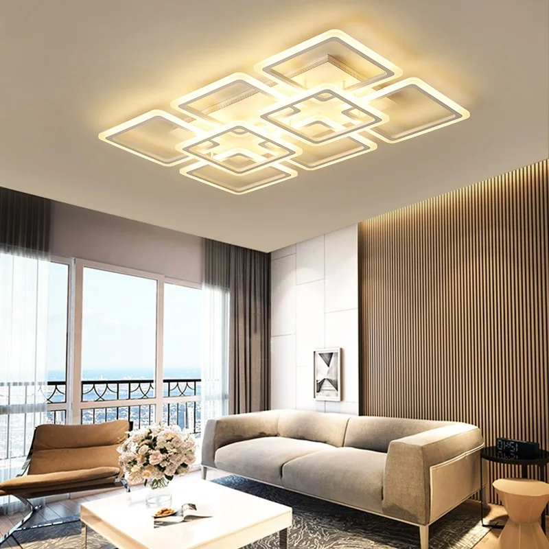 Square Acrylic LED Ceiling Lights Living room bedroom dining ceiling lamps Business &amp office lighting | Освещение