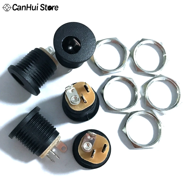 

20PCS DC022 5.5*2.1 / 5.5 x 2.1mm DC Power Socket / DC Connector Panel Mounting DC-022 High quality DC socket 5.5x2.1