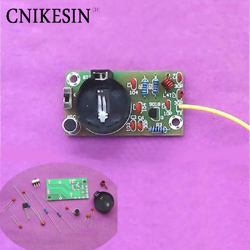 

diy kit Simple FM wireless microphone FM transmitter board parts electronic training radio diy kit FM microphone transmitter