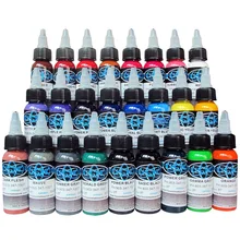 Top quality Tattoo ink New Kind Tattoo Ink Set 16pcs/lot 1oz 30ml/Bottle Tattoo Pigment Kit for 3D makeup beauty skin