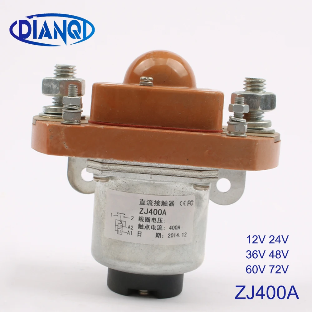 DIANQI нет (нормально открытый) 12 В 24 36 48 60 72 DC контактор для двигатель погрузчик электромобиль захватить Автомобильный Автомобиль лебедки ZJ400A