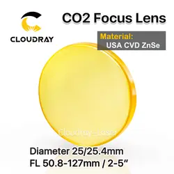 Cloudray USA CVD ZnSe фокусный объектив Dia. 25/25. 4 мм FL50.8/63,5/101,6 мм 2-5 "для CO2 лазерная гравировка резка машина Бесплатная доставка