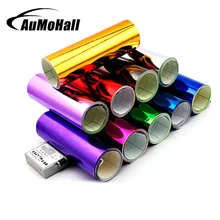 AuMoHall Chrome Mirror Car Vinyl Wrap Sticker with Free Air Bubble DIY Wrap Sheet Film Car Sticker Decal Car Styling 20M*1.52M red black digital camo vinyl car wrap for full car body decorative adhesive wrapping film with air bubble free 1 52 20m roll