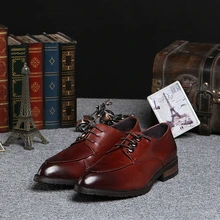 top quality men fashion business dress personalized shoes Qshoes real cowskin carved leather lace-up men’s casual shoe ke1017