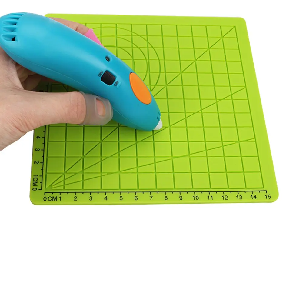 

4pcs 3D Printing Pen Silicone Design Mat Basic Template Multi-shaped Kids Drawing Tools with Heat Proof Finger Caps