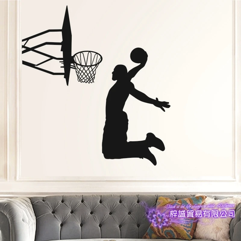 Наклейка Dunk с Баскетбольным игроком автомобильная наклейка Спортивная