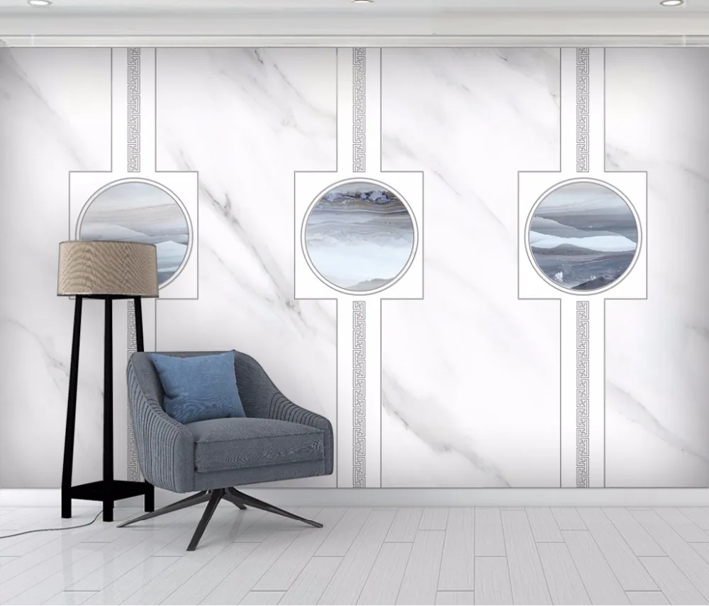 3D обои 8D Papel с геометрическим рисунком настенная 3d фотобумага под мрамор камень
