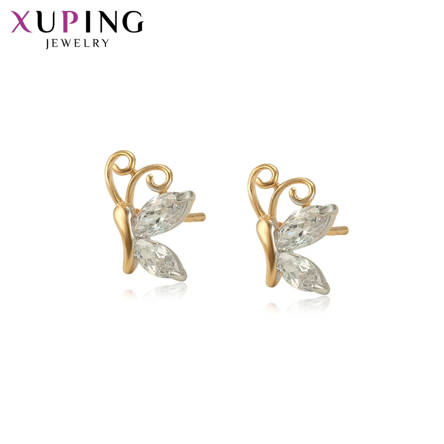 

Xuping European Style Synthetic Cubic Zirconia Butterfly Design Earrings Jewelry Wedding Stud Earrings S3.6-97329