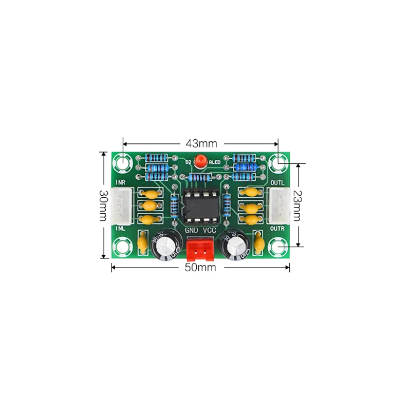 Lusya мини предусилитель Op amp модуль усилителя двухканальный NE5532 предусилитель тон доска 5 раз Широкий Напряжение 12-30 в G10-004