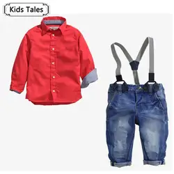 Одежда для мальчиков, весенние детские комплекты одежды, костюмы для детей, комплект одежды для малышей, футболка + джинсы, спортивные